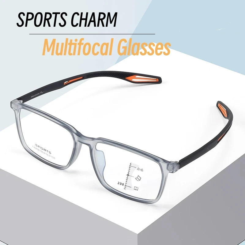 

Progressive Multifocal Reading Glasses for Men Ultralight HD Lens Presbyopia Eyewear Vintage Bifocal Far Near Sight Eyeglasses