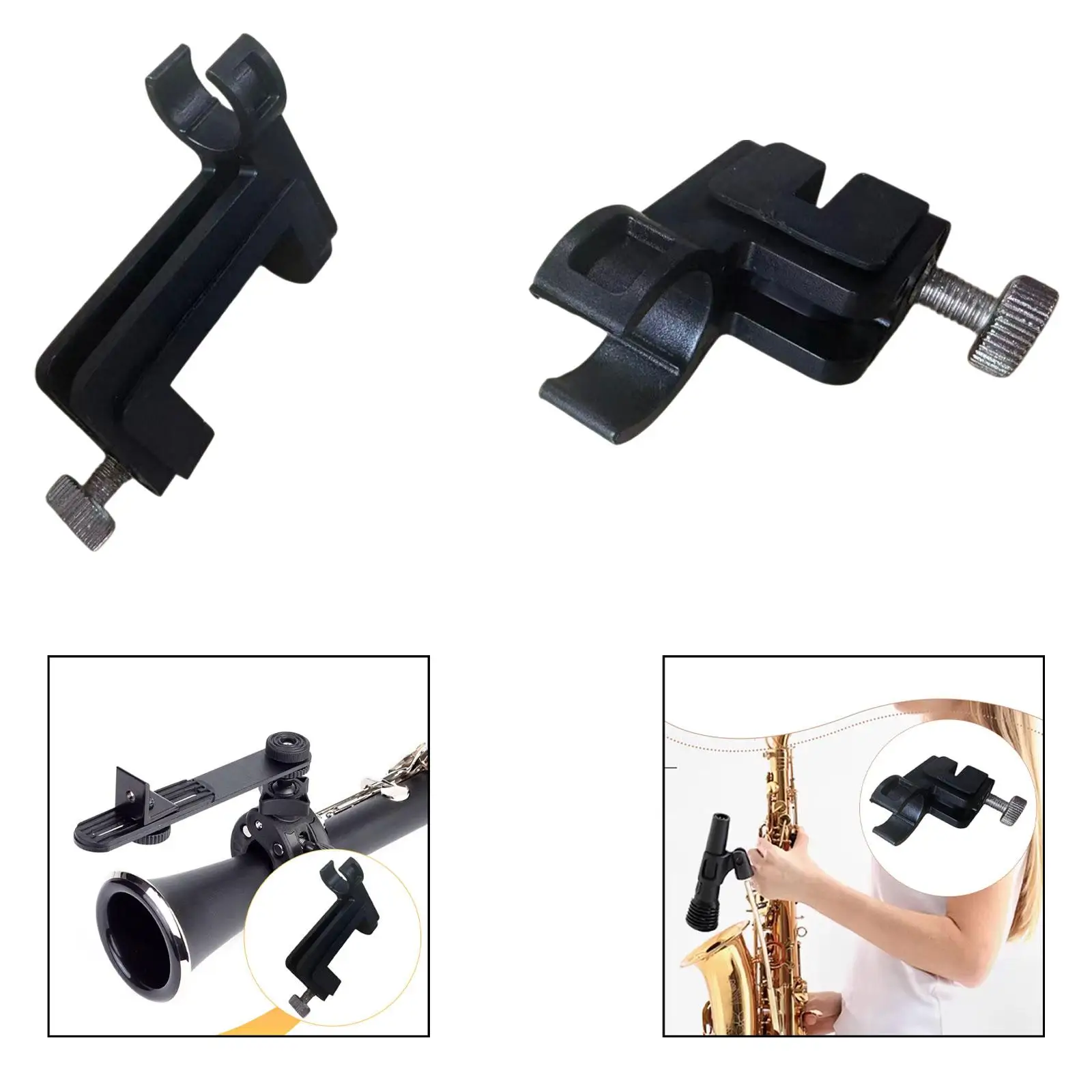 Microphone Mount Clamp Simple Installation Professional Pickup Mount Direct Replace Stand Black Musical Instrument Accessories
