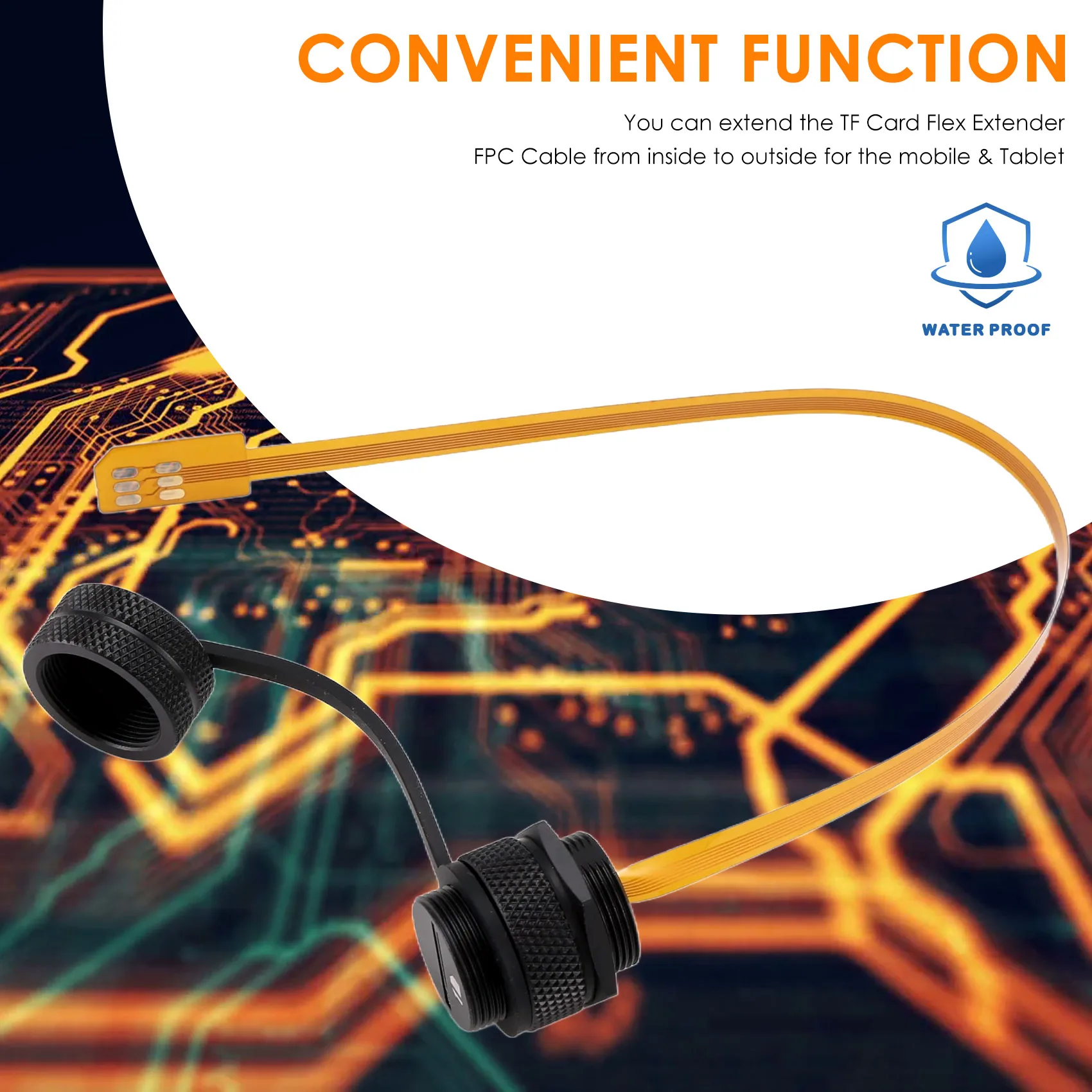 Waterproof Micro-SIM Extension Cable IP67 Micro-Sim Panel Mount Extension Cable for Cabinet Chassis Case Frame Envelope-BtLife