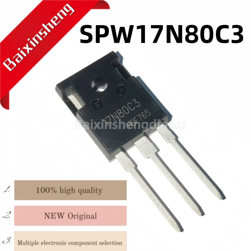 

17N80C3, SPW17N80C3, 10 pieces, 17A800V, TO-247, N-channel, brand new field-effect transistor