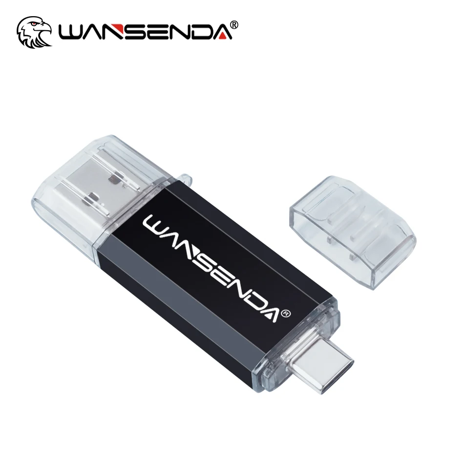 Wansenda USB 3.0 & Typ-C Dual Pen Drive 16 GB 32 GB 64 GB 128 GB 256 GB 512 GB 2-in-1 USB-Flash-Laufwerk für Typ-C Android/PC/Mac
