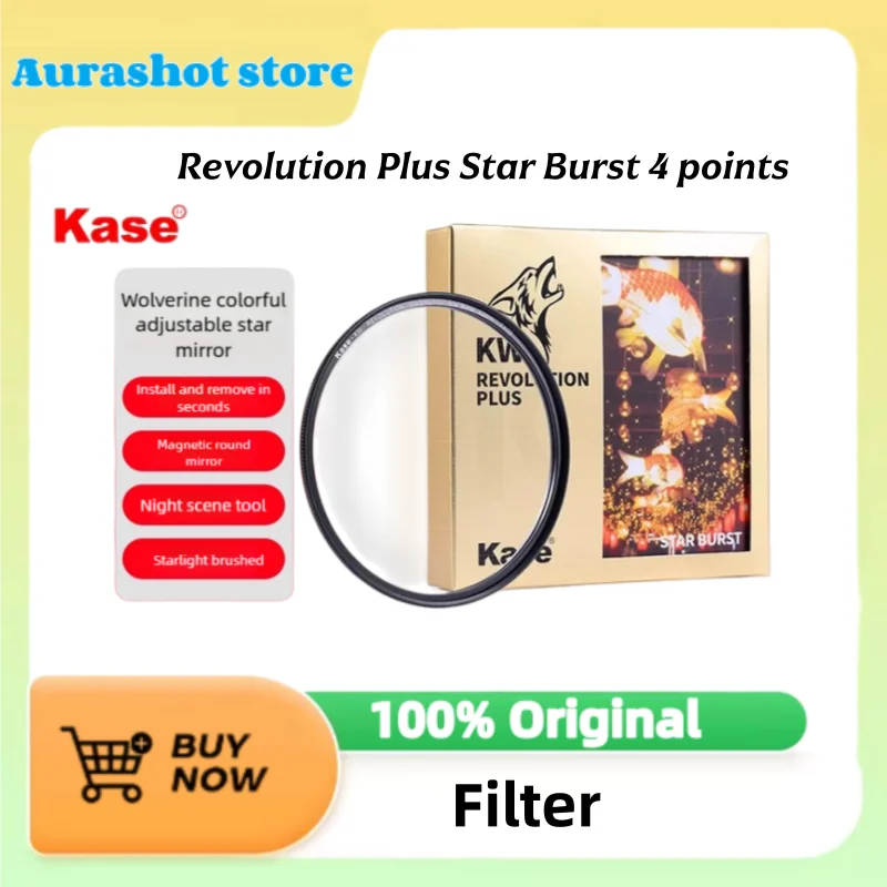 Kase KW Revolution Plus Star Burst 4 points with Inlaid Ring for Camera Lens