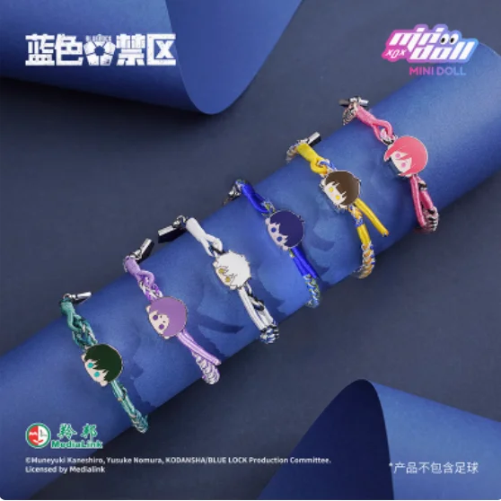 Blind box Anime BLUE LOCK Isagi Yoichi Chigiri Hyoma Bracelet Wristband Hand Chain Handmade Cosplay Accessories Gifts