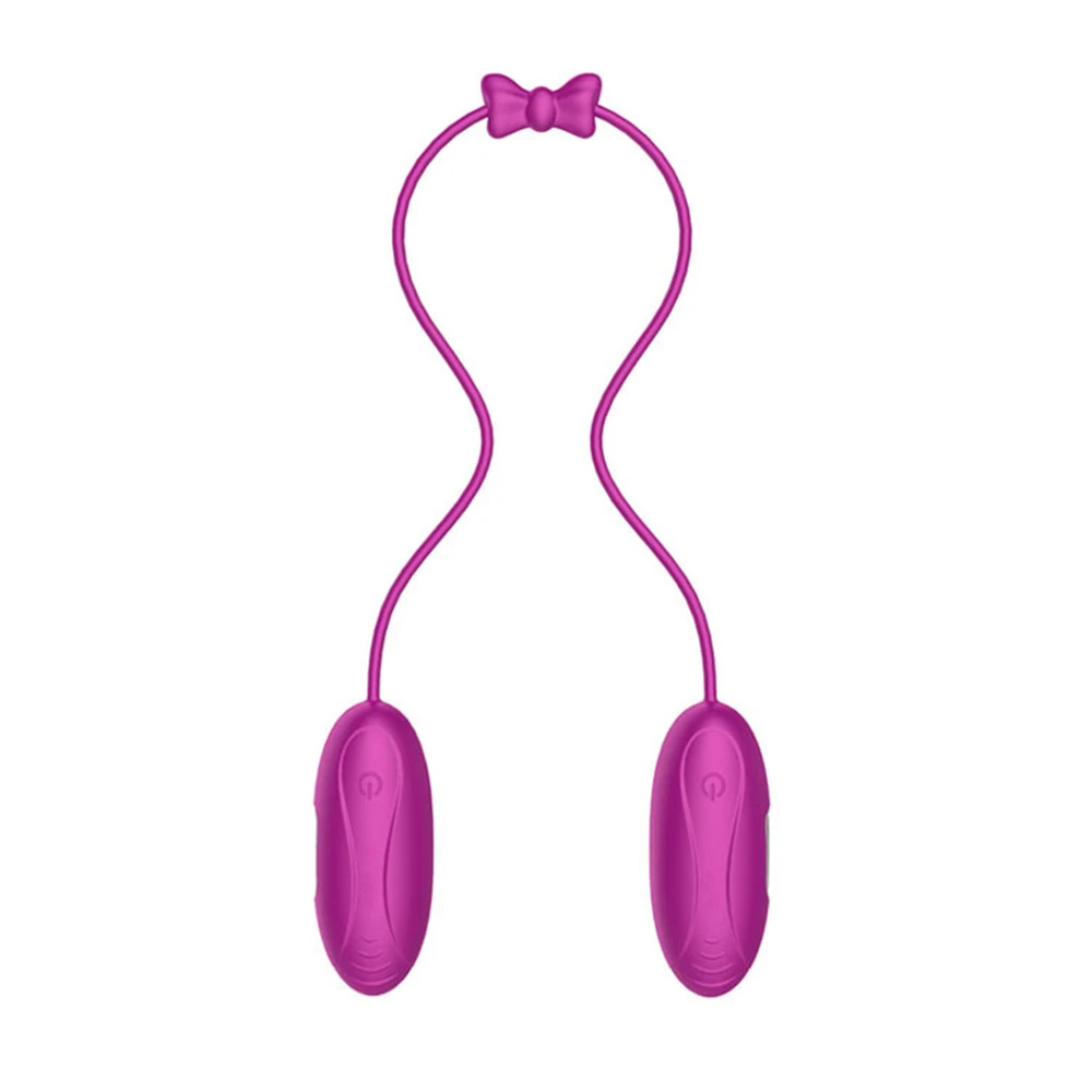 Lesbian Double Eggs Long Bullet G-Spot Vibrator Silicone Waterproof 7-Frequency G-Spot Clit Stimulation Intimate Sex Product