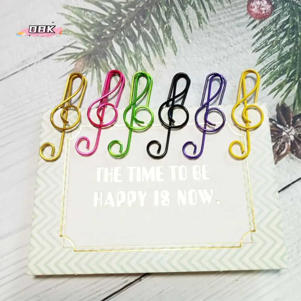 20PCS/Set Music Note Music Shape Paper Clips Durable Metal Music Note Metal Paper Clips Stationery Cute