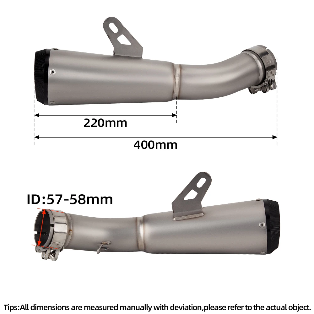 Slip on Line For Kawasaki ZX10R ZX 10R 2021-2024 Motorcycle Racing Exhaust Modify Titanium Tail Muffler Tube Connect Original