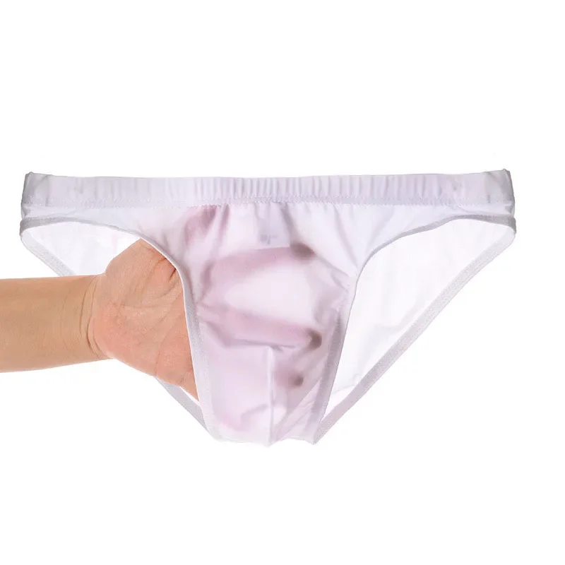 

Men's Sexy Underwear Ultra Thin Panties See Through Low Rise Briefs Breathable Underpants Silky Knickers Cuecas Masculinas