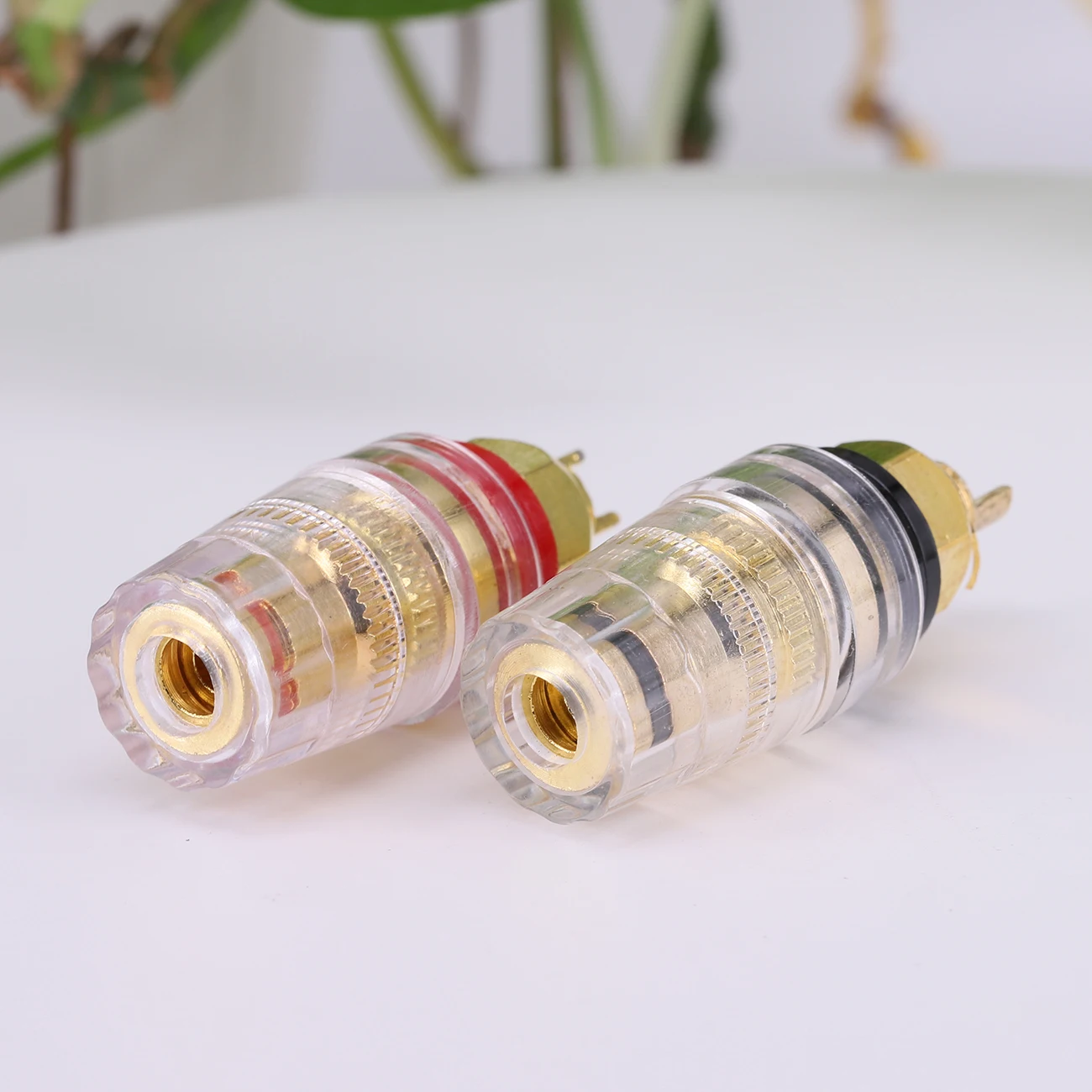 M8 8MM Speaker Terminal Connector Binding Post Copper Gold-plated Crystal Terminal High Current Terminal Banana socket HIFI