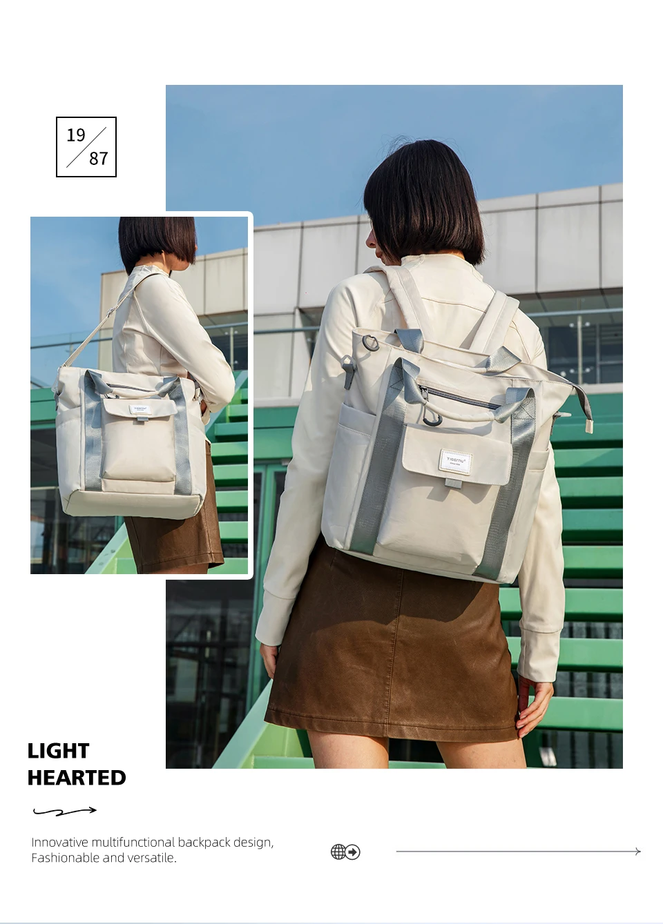 Tigernu Rucksack Taschen Für Frauen Mode Schulter Tasche Handtasche Für Mädchen Sling Taschen Weibliche Rucksack Für Reisen Für Schule Rucksack – Detail 3