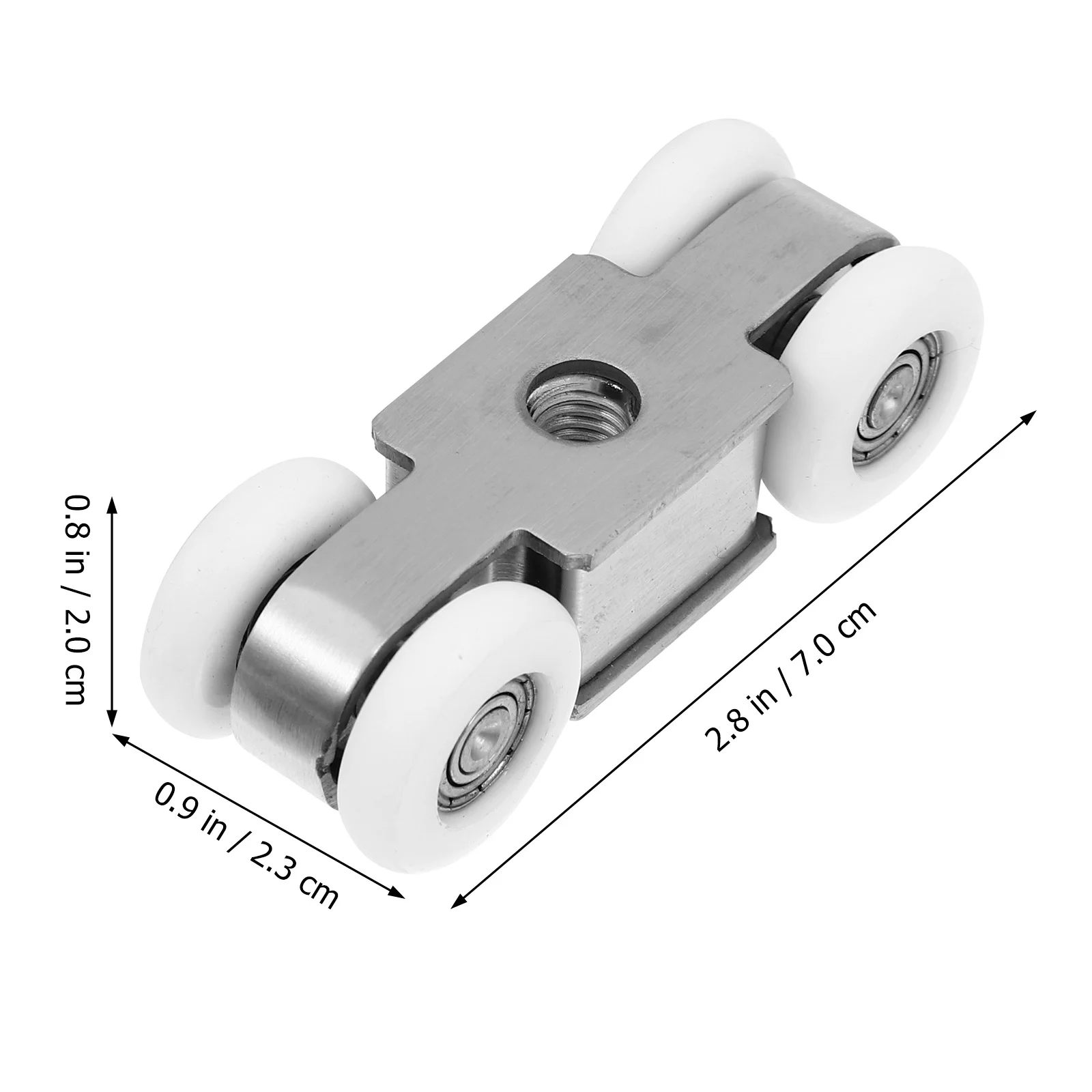 

1Set Stainless Steel Sliding Door Rollers Track System Smooth Door Accessories for Barn Kitchen Wardrobe Hanging Wheel Sliding