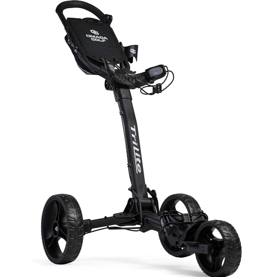 Golf Push Cart | Lightweight and Folding Golf Cart | Adjustable Golf Bag Stand