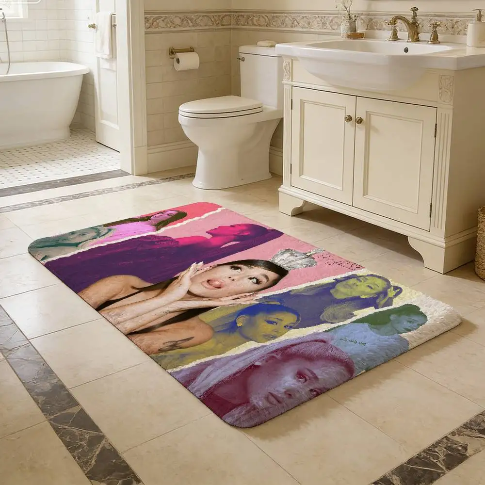 Pop Singer A-Ariana G-Grande Floor Mat Kids Room Bedroom Decoration Balcony Anti-Slip Doormat Living Room Welcome Rug