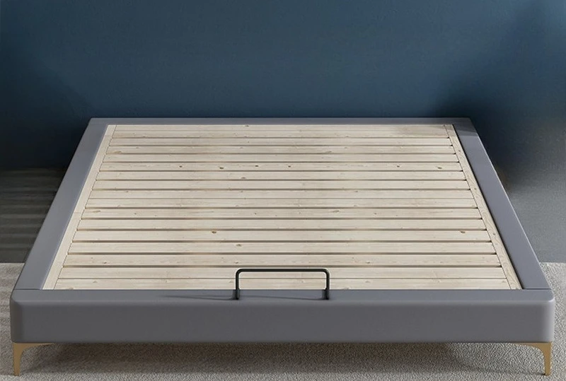 

Bed frame, leather art bed, no backrest, body box hotel without