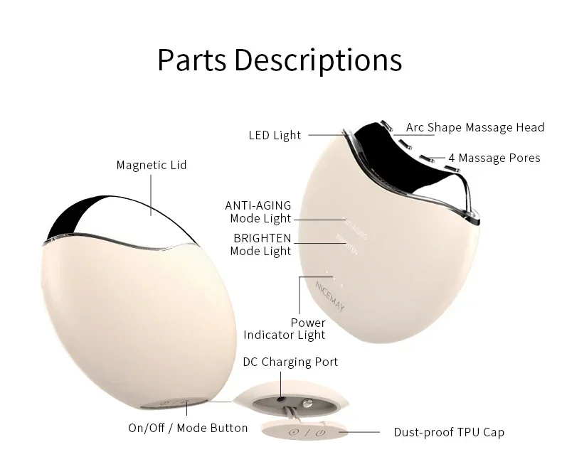 Nowe urządzenie RF do twarzy Częstotliwość radiowa przyrząd kosmetyczny photonowy przeciwstarzeniowy lifting twarzy RF urządzenie kosmetyczne