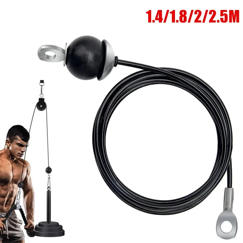 

1.4/1.8/2/2.5M Steel Wire Rope DIY Heavy Duty Multi Gym Cable Fitness Pulley Machine Home Fitness Exercise Equipment Accessories