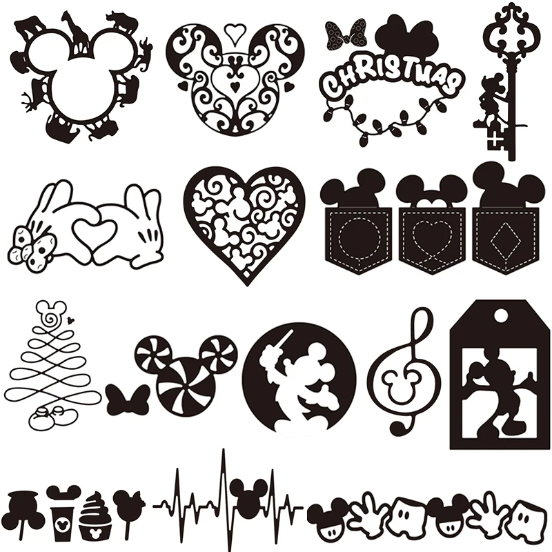 TureMouse Head Animal Kingdom Cutting Dies, Disney TureTag Diecut, DIY Scrapbook Paper Card, Executive Craft, DieCut, New, 2022