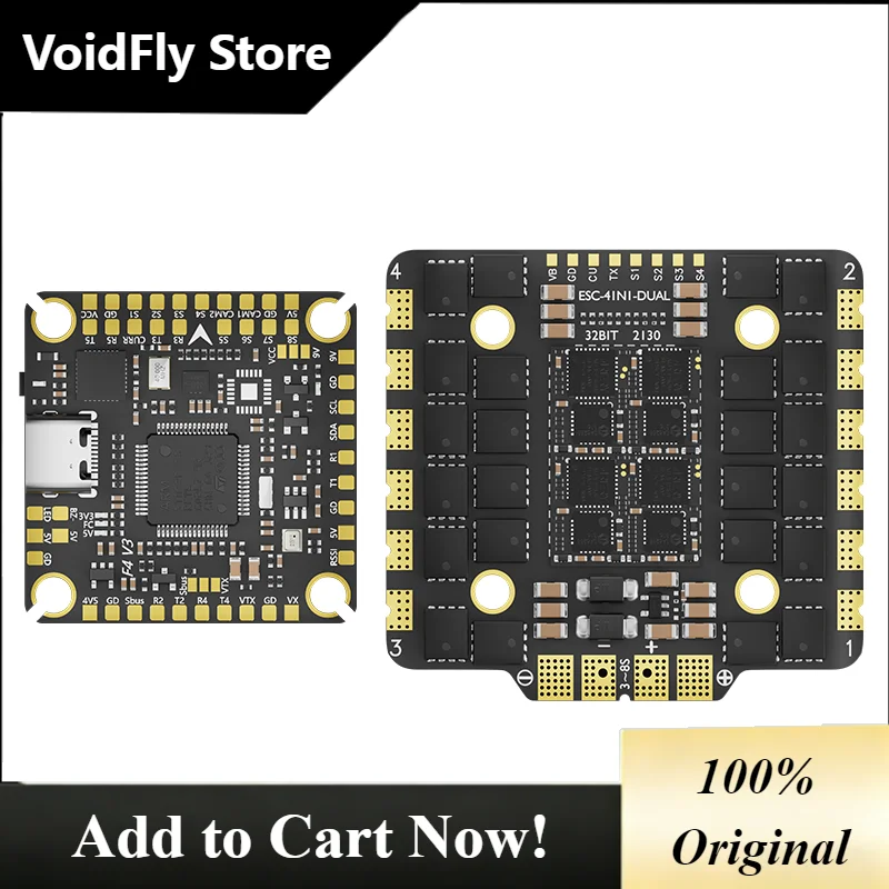 VoidFly 30x30mm Aocoda-RC F480 V3 Stack F405 V3 3080 AM32 80A 4in1 ESC  3-8S per FPV Freestyle