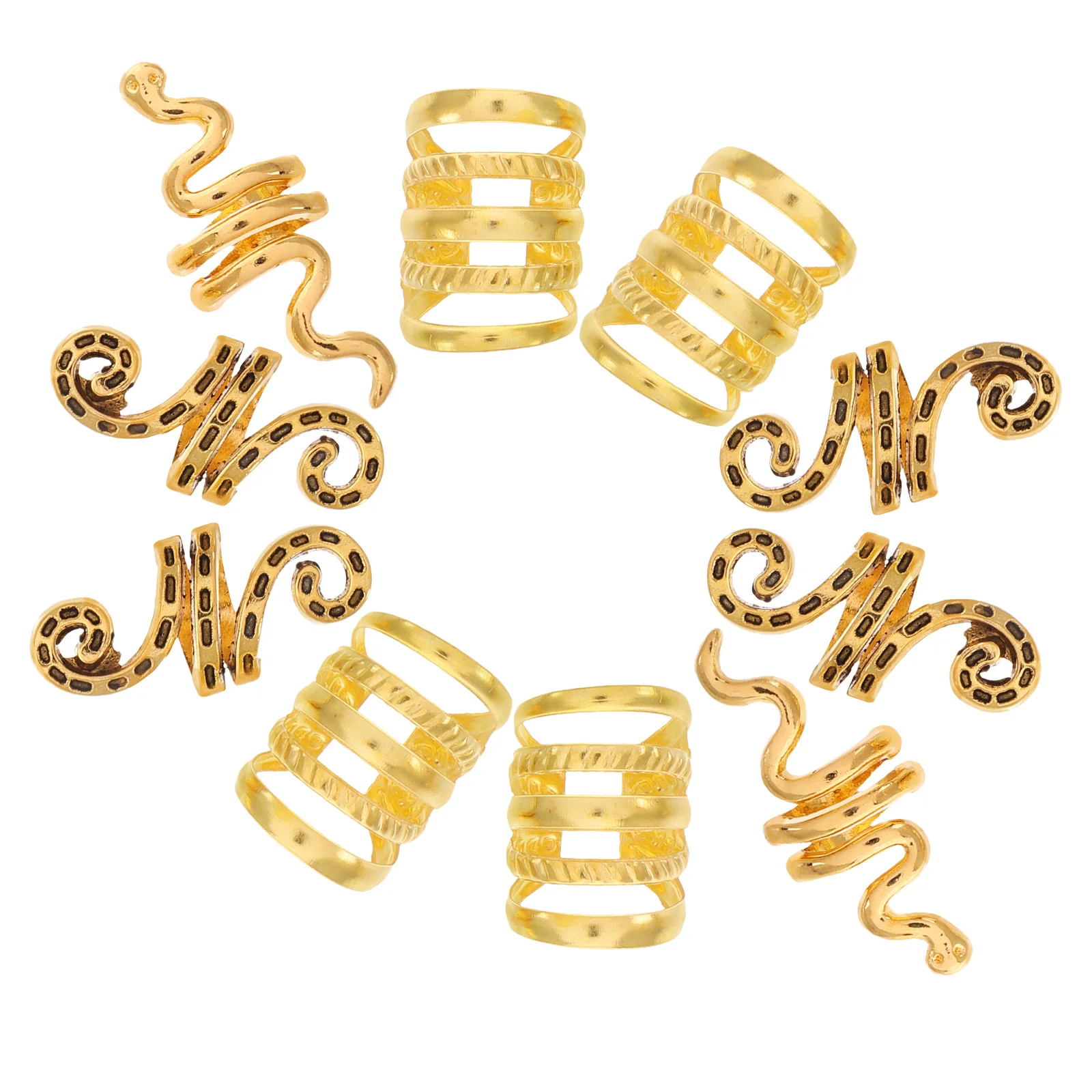 

30pcs Jewelry For Women Braids Dreadlock Hollow Design Metal Clips Braid Charms Diy Styling Accessories Festival Wedding Braid