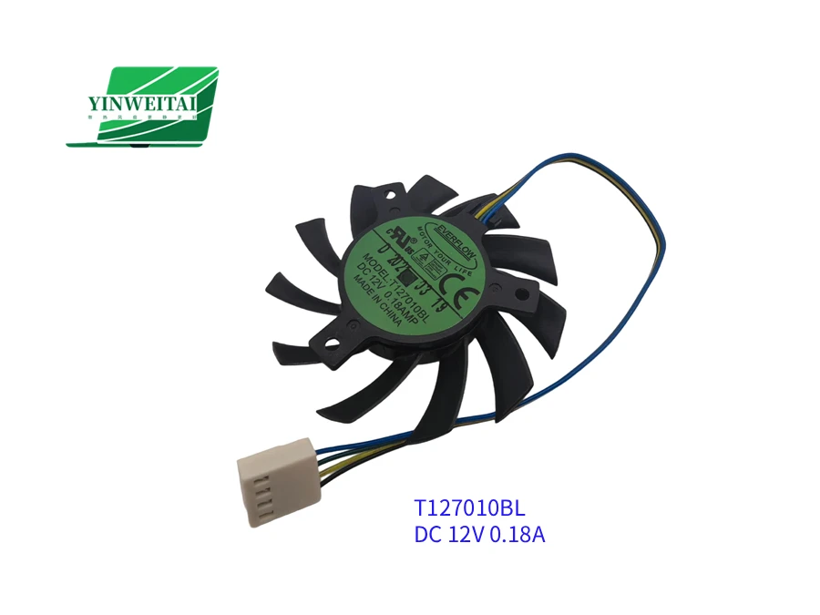 

New Cooler Fan for Everflow T127010BU 12V 0.25A T127010BL 7CM Temperature Controlled Frameless Graphics Card Fan