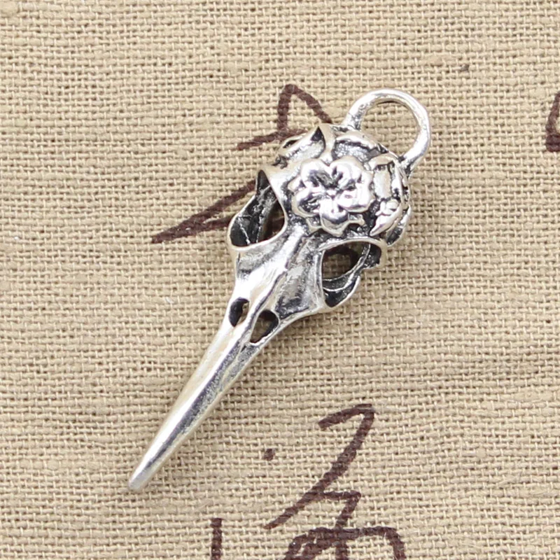 5pcs Charms Skeleton Bird Dagger 41x12mm Antique Making Pendant fit,Vintage Tibetan Bronze Silver color,DIY Handmade Jewelry