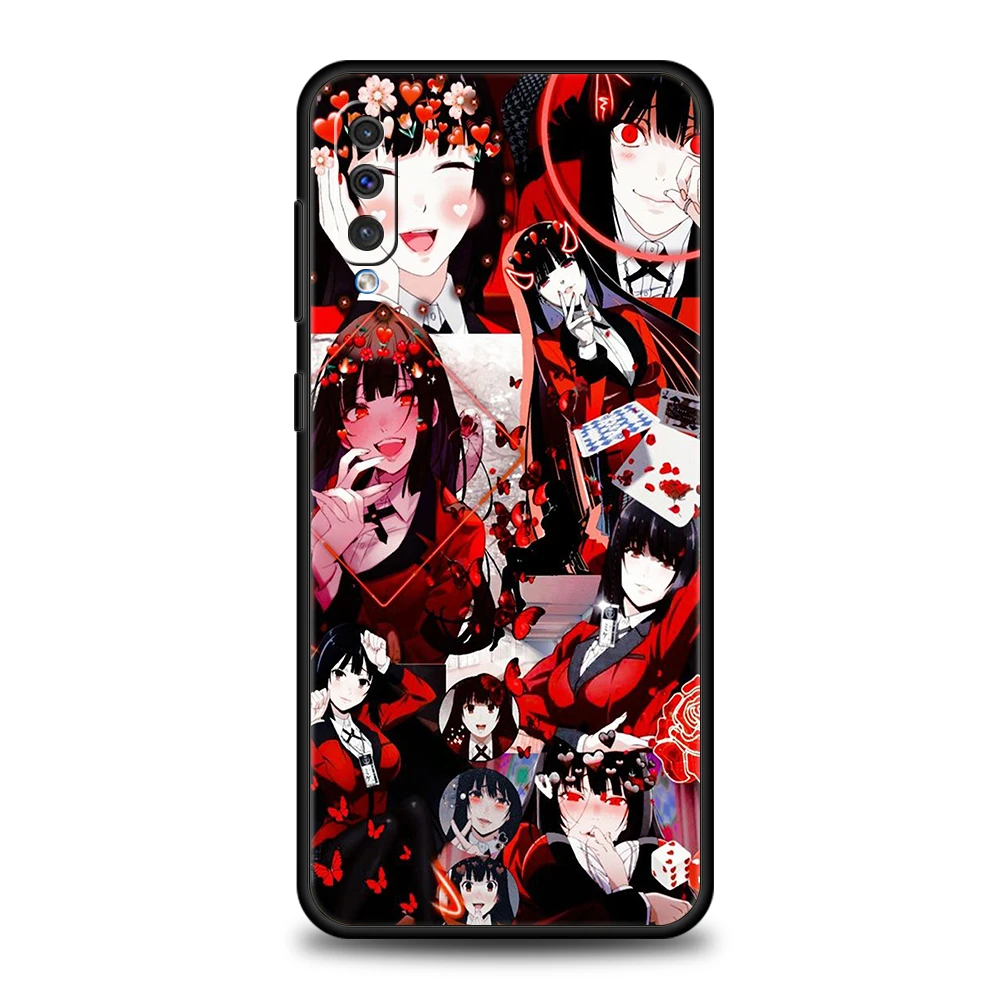 Kakegurui Jabami Yumeko Phone Case For Samsung Galaxy A12 A22 A50 A70 A20 A10 A40 A42 A52 A20S A02 A03 A04 Black Silicone Cover