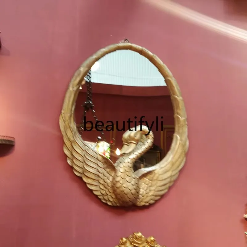 

FGSpecchio cosmetico per camera da letto con intaglio pesante di lusso francese Specchio decorativo per soggiorno in villa i