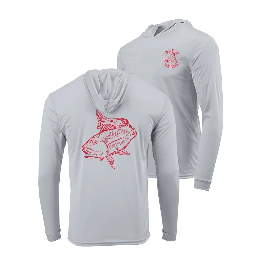 

Reel Fishy Apparel Men Fishing T Shirt Long Sleeve Jersey With Uv Hooded Sun Protection Upf 50 Breathable Angling Clothing