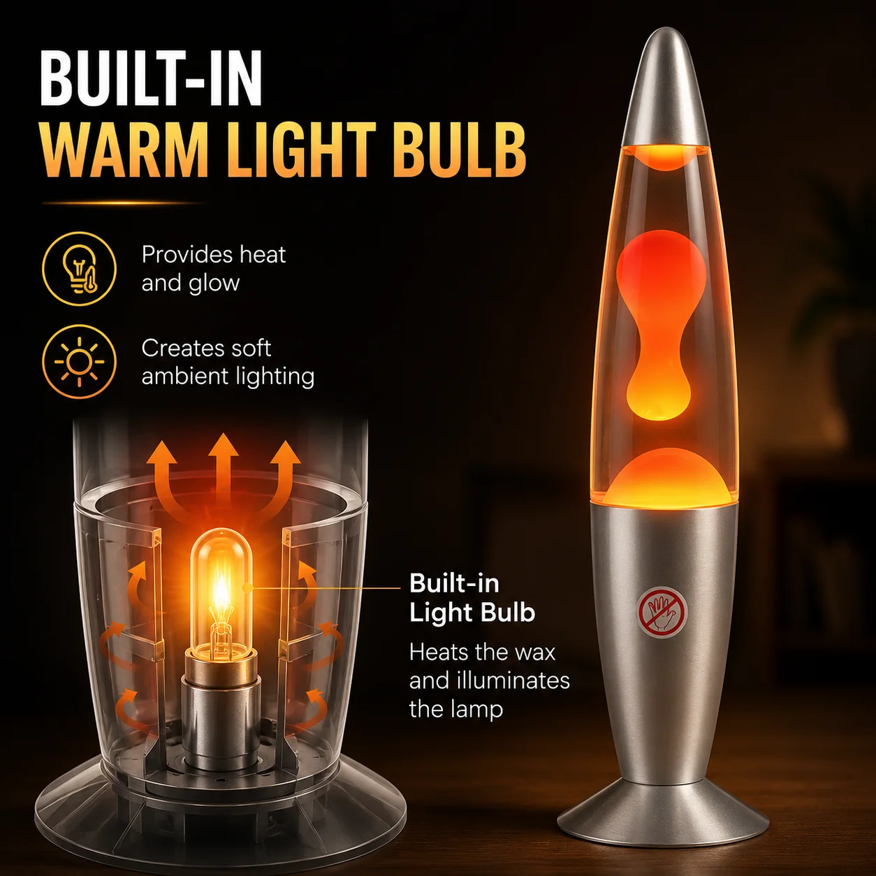 Lava Lamp 25W LED Volcano Nigh - Lava Lamp Desktop ulasan dan harga