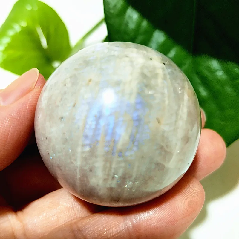 

Natural Stones White Moonstone Crystal Sphere Meditative Witchcraft Energy Spirit Feng Shui Crystal Home Room Decor