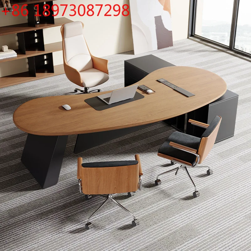 

Супервизор из цельного дерева, президент, тип кешью, офисный стол для руководителя, стул, домашний стол