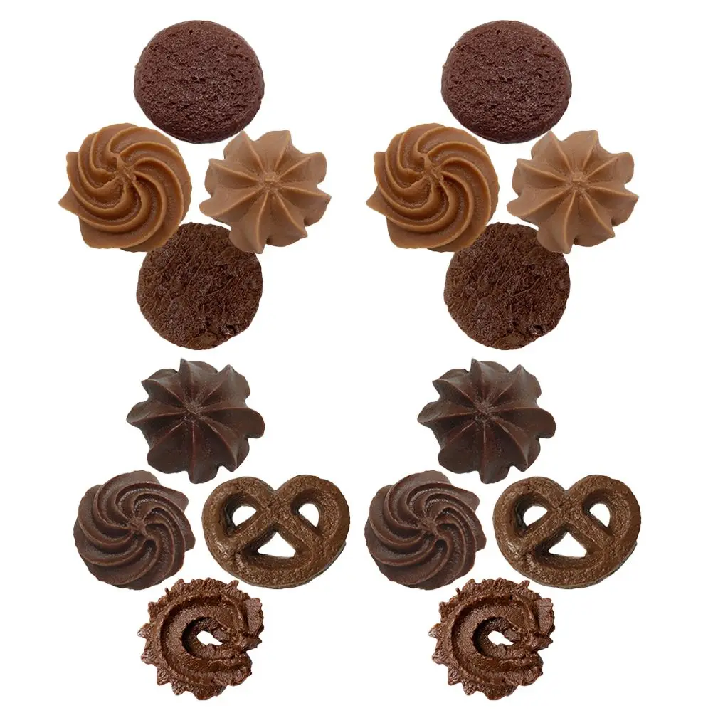 

16 Pcs Cookies Model Food Simulation Realistic Biscuit Dessert Round Play Toy Pvc Faux Fake Shop Prop Father Artificial