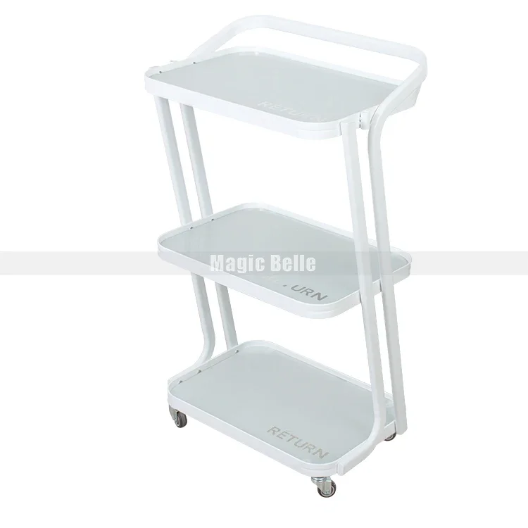 

Free sample high quality metal frame beauty salon trolley barber shop trolley Hairdressing Storage Carts