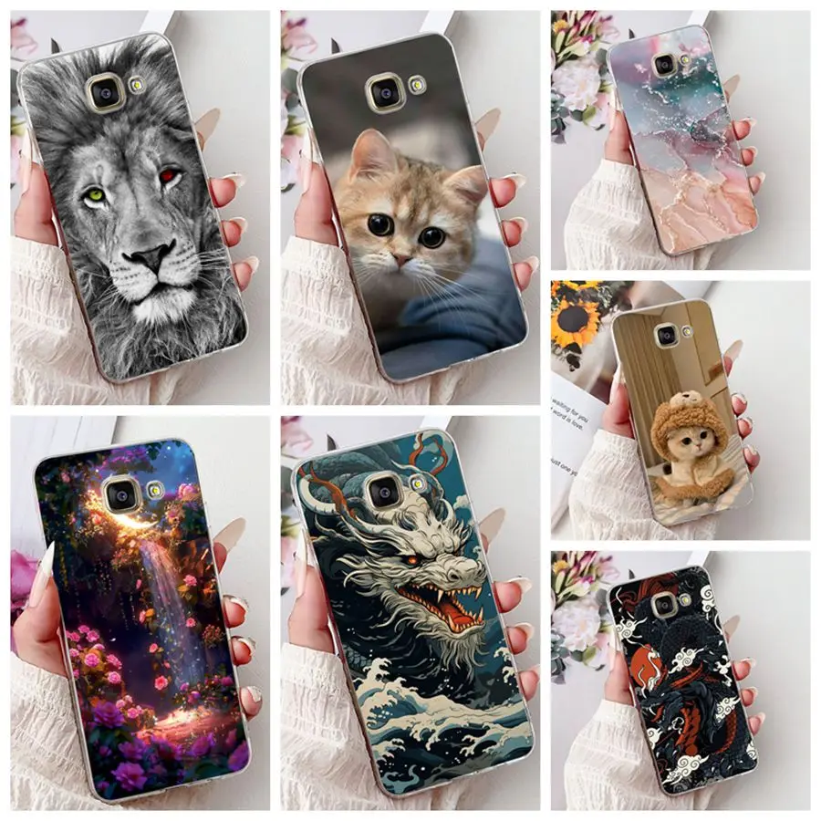 Para Samsung Galaxy A5 2016 A510F funda con patrón fresco funda de silicona suave funda de teléfono para SamsungA5 2017 A520F Coque A5 Fundas