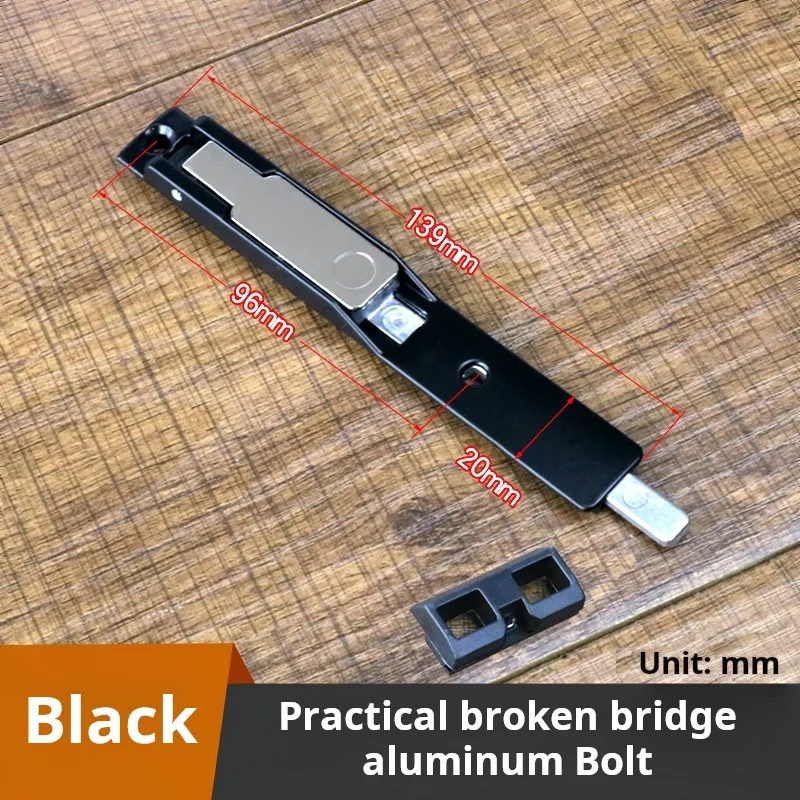 2PCS Old Style Broken Bridge Aluminum Alloy Doors Windows Ceiling Bolt Plastic Steel Swing Door Latch Anti-theft Safety Buckle