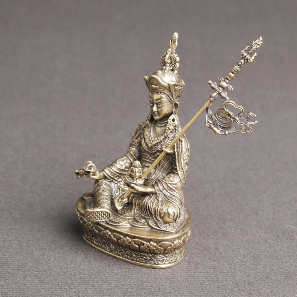 

Vintage Brass Lotus Buddha Adornment Desktop Ornament Indoor Home Office Brass Religious Decor Buddha Figurine