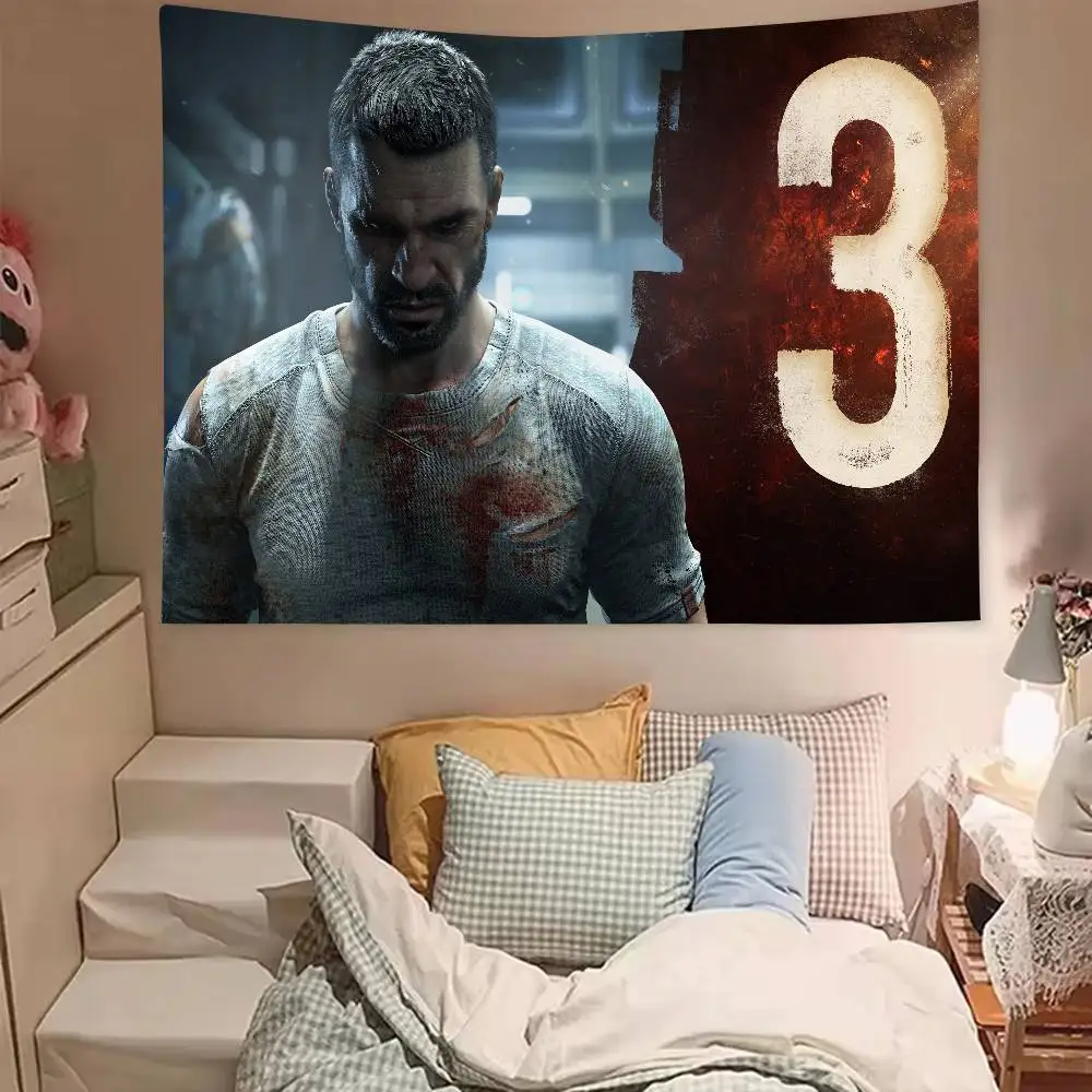 لعبة الموضة كول الموت ضوء الوحش نسيج شعبية غرفة الديكور قماش مزخرف جداري غرفة الفن ديكور المنزل جدار ديكور فني #3