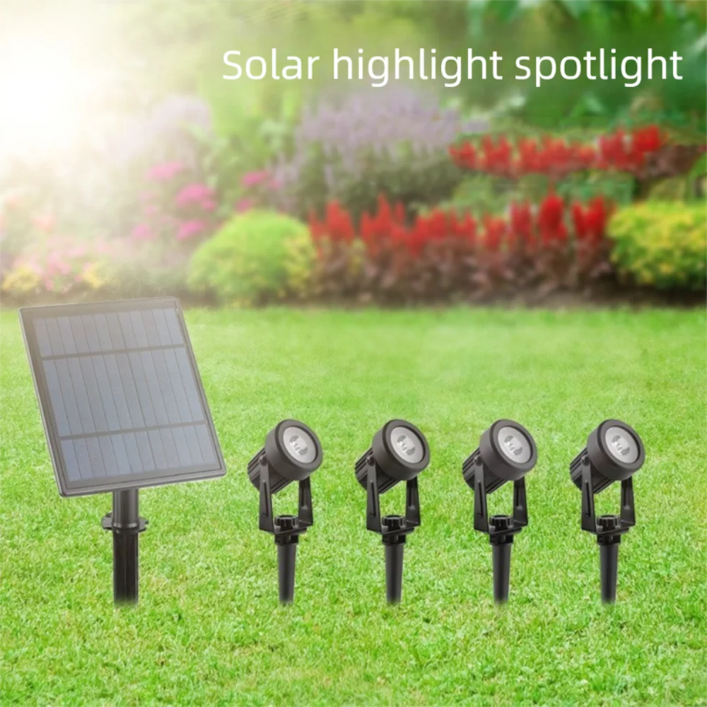 

Decoration IP65 Solar Landscape Lights Solar Powered Rotatable Waterproof Solar Light 4 In 1 Landscape Light Stake Outdoor