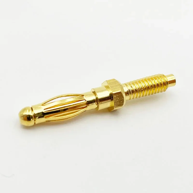 20PCS Lantern Type  4mm Banana Plug With M4 Thread Male Connectors Audio Plug Cold Pressure Solderless Electric DIY