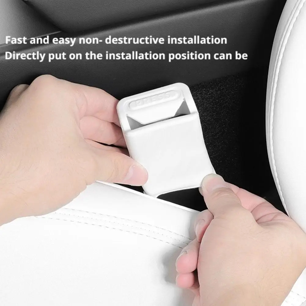 Silicone Car Seat Belt Buckle Fixer for 2020-2025 for Tesla Model 3/Y Safety Belt Lock Buckle Holder Auto Interior Accessories