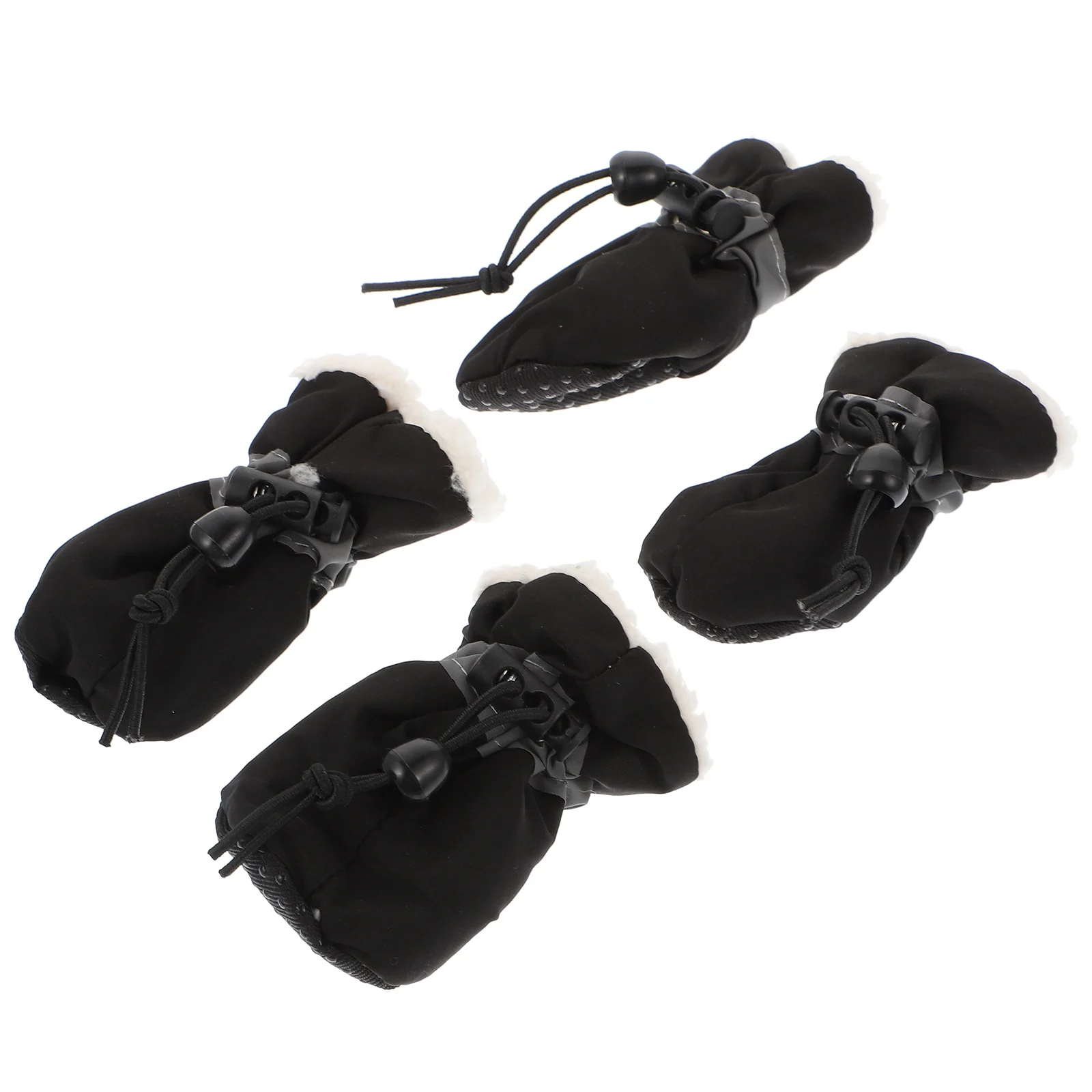 

4 Pcs Pet Winter Shoes Warm Booties Anti Skid Dog Boots Snowshoes Sneakers Durable Elastic B Buckle Outdoor Cat