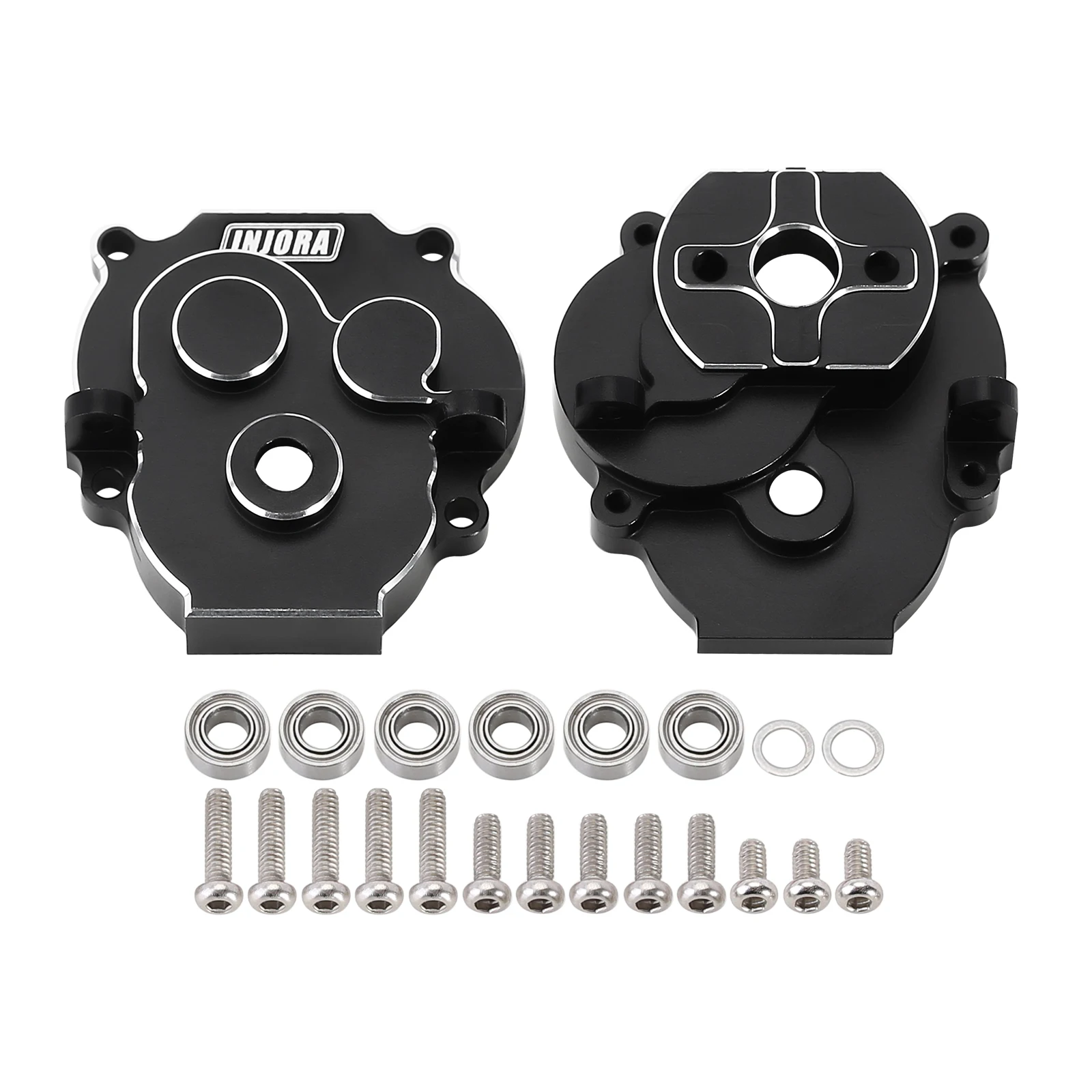 INJORA CNC Aluminum Transmission Housing with Bearings for 1/18 RC Crawler TRX4M Upgrade (4M-51)