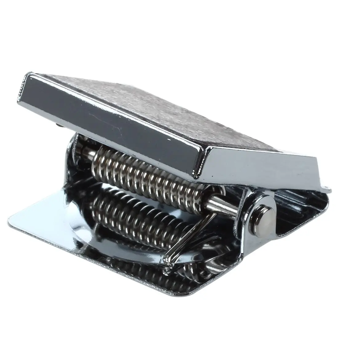 A84X- Silver Tone Spring Loaded Memo Ticket Magnetic Fridge Wall Clip