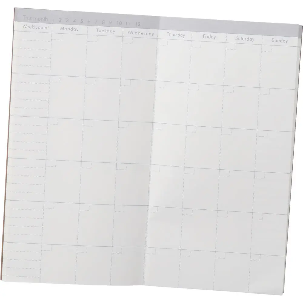 3 Pack Notebook Inserts,Travelers  Undated Monthly & Weekly Calendar Refills for Home