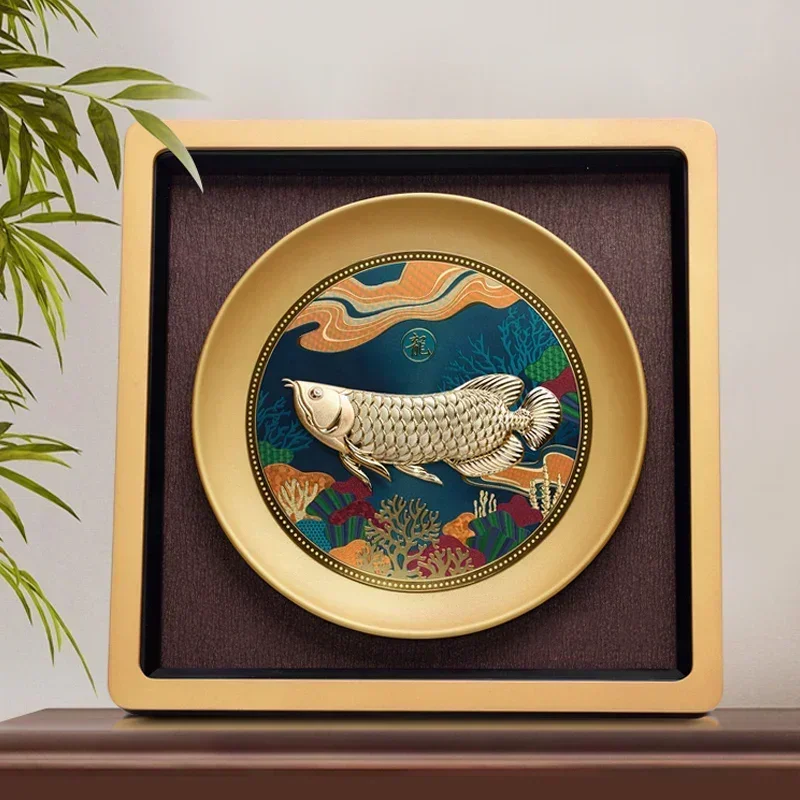 

Excellent Best Seller First Ornement Doré Arowana, Peinture Feuille D'or Porte-bonheur, Pendaison De Crémaillère, Nouveau Déména