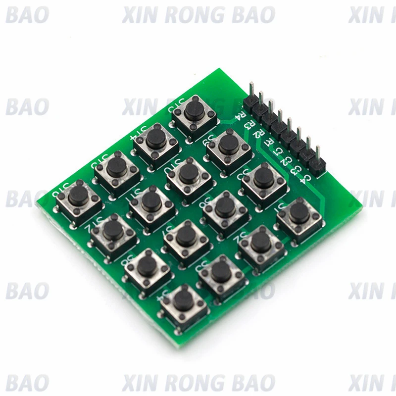 1 قطعة 8pin 4*4 4x4 مصفوفة 16 لوحة المفاتيح لوحة المفاتيح وحدة اللوح 16 زر Mcu لاردوينو لتقوم بها بنفسك كاتب عدة