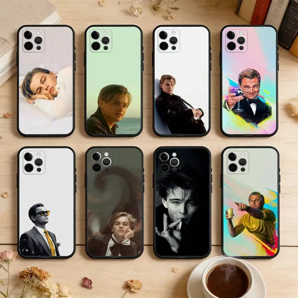

L-Leonardo D-Dicaprio Phone Case For iPhone 17,16,15,14,13,12,11 Plus,Pro Max,XS,Soft Silicone Black Cover
