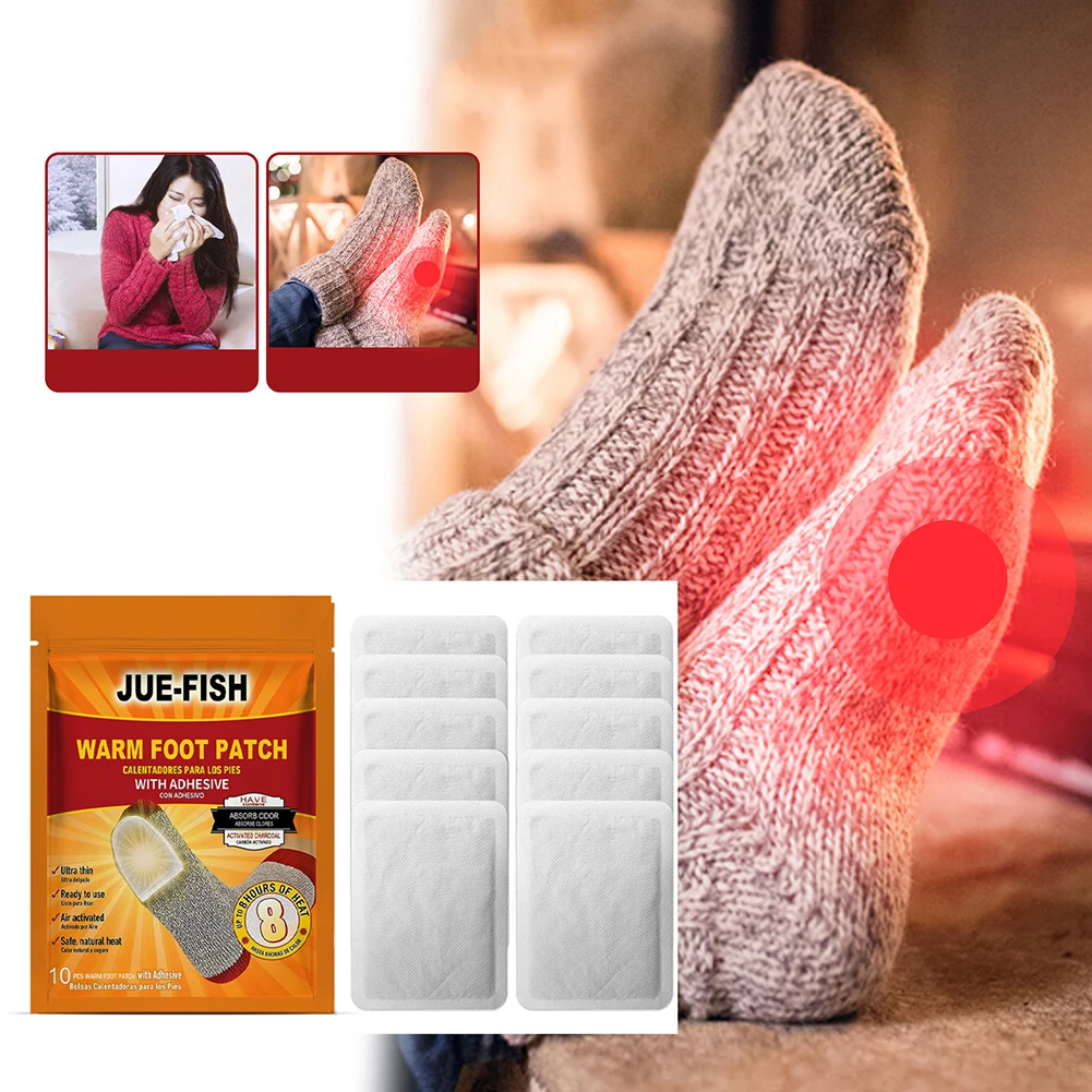 10 قطعة نعل ساخن عديم الرائحة تدفئة الهواء المنشط منصات تدفئة القدم تصل إلى 8 ساعات من الحرارة متعددة الوظائف جهاز تدفئة القدمين لفصل الشتاء
