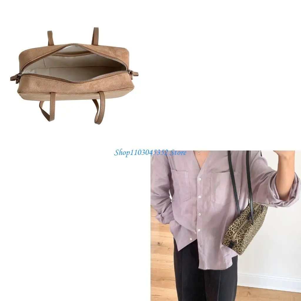 

Soft Suedes Shoulder Purse Multipurpose Underarm Bag With Retro Design Work Handbag For Everyday Use