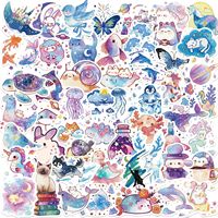 53PCS Kawaii Starry Sky DIY Aesthetic Sticker Decoration Scrapbooking Stationery Supplies Children's Hand Accounting