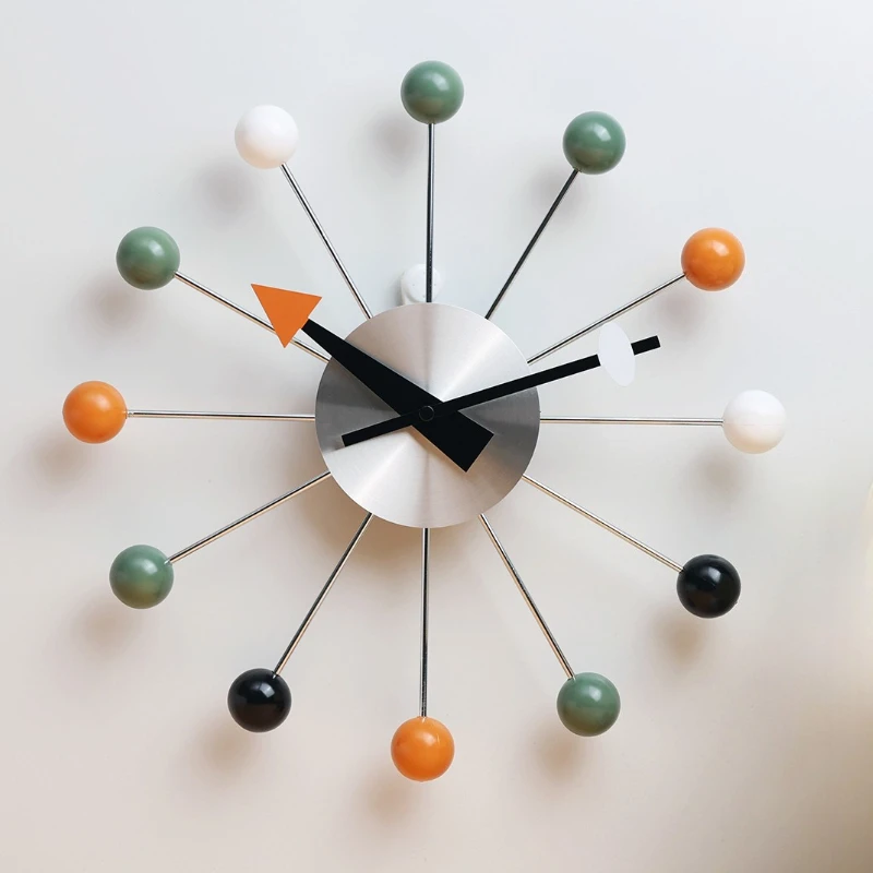 

Fashion Hanging Clocks Metal Wall Clock Living Room Silent Circular Watch Household Modern Mechanical Quartz Watches Accessories